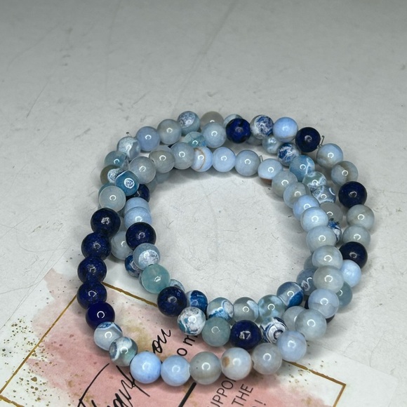 Ocean Blue Bracelet Stack (Set of 3) - Picture 3 of 3